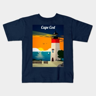 Vintage Travel Poster - Cape Cod Kids T-Shirt